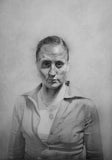 Erica I, framed graphite drawing, 48"x40"