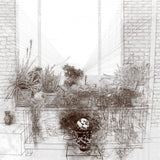Studio Plants I - framed 48"x48"
